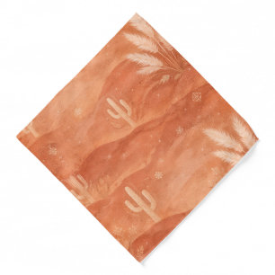 Terracotta Desert Boho Pocket Square Bandana