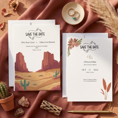 TERRACOTTA DESERT BOHO WEDDING SAVE THE DATE