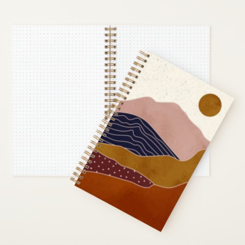 Terracotta Desert Sun  Abstract Notebook
