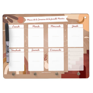 Terracotta  dry erase board with keychain holder