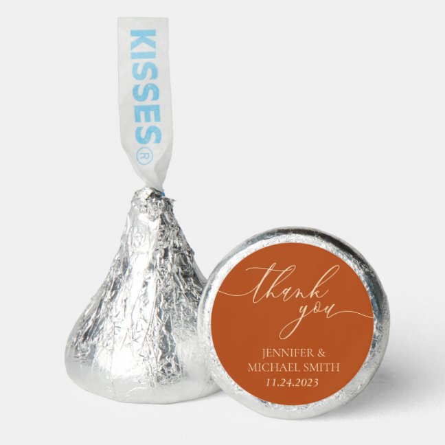 Terracotta Earth Tone Decor Wedding Hersheyยฎ's Kissesยฎ