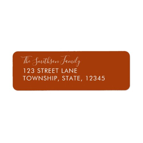 Terracotta Earth Tones Return Address Labels