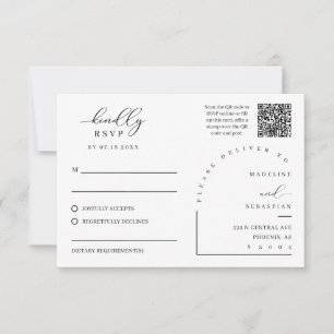 Terracotta Earthy Boho RSVP Wedding Insert Post Card