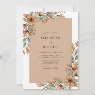 Terracotta Earthy Desert Wedding Invitation