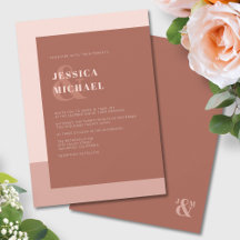 Terracotta Earthy Tones Modern Typography Wedding