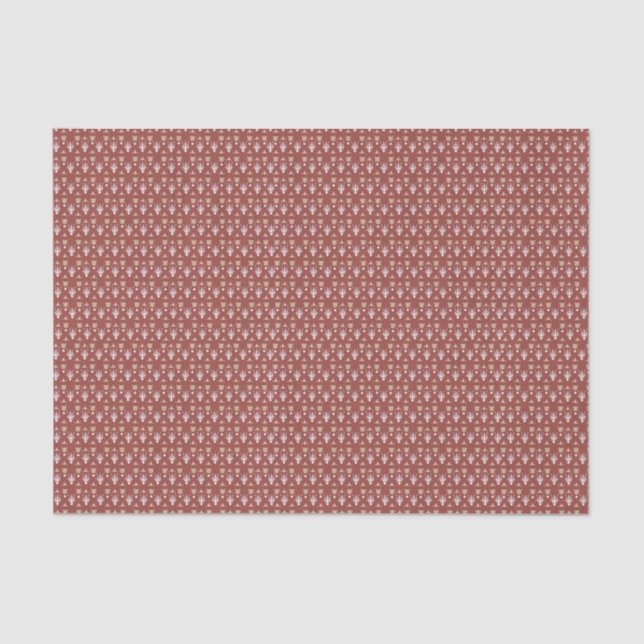 Terracotta Elegant Ditsy Floral Tissue Paper (Front)