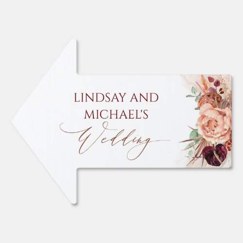 Terracotta Exotic Tropical Wedding Sign