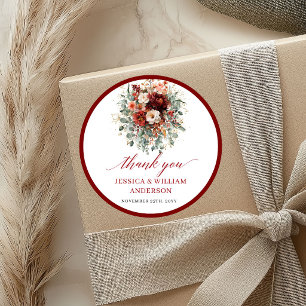 Terracotta Fall Boho Wedding Sticker Design