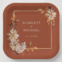 Terracotta Fall Paper Plate