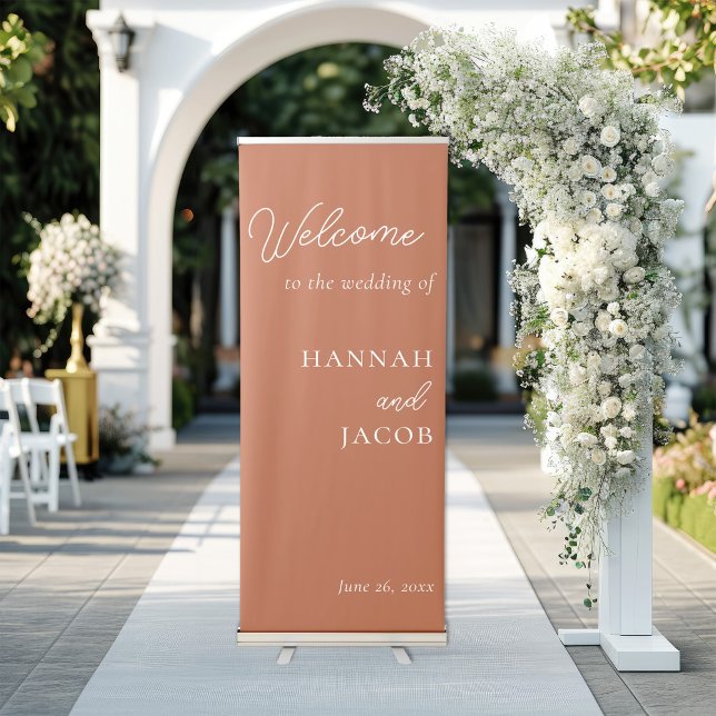 Terracotta Fall Wedding Welcome Retractable Banner (Creator Uploaded)