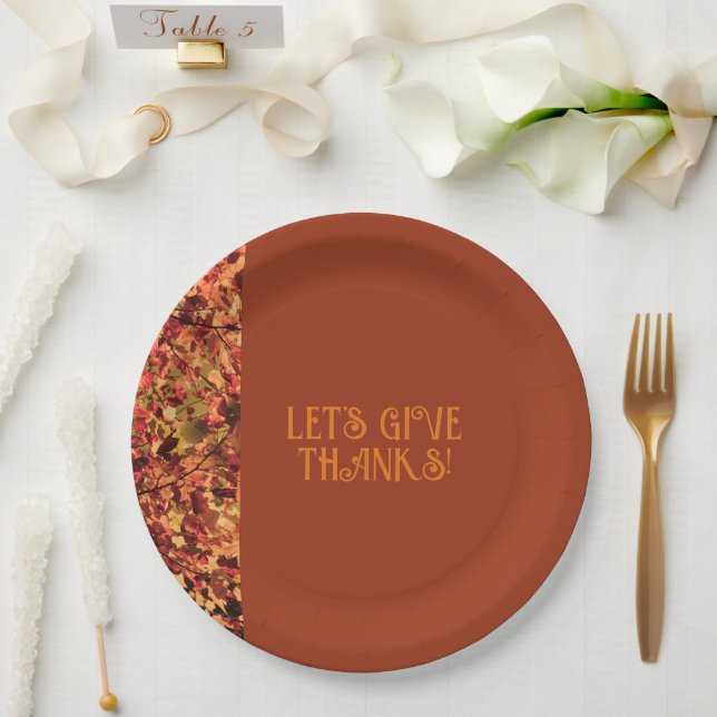 Terracotta Family Gathering Feast Thanks giving Paper Plates (Wedding)