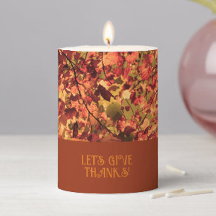 Terracotta Family Thanksgiving Pillar Candle