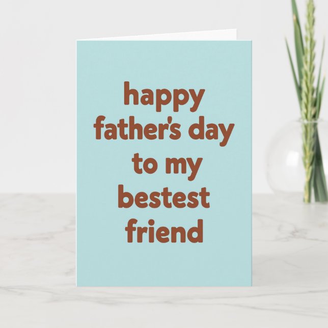 Terracotta Fathers Day Friend Card (Front)