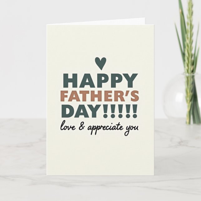 Terracotta Fathers Day Love Card (Front)
