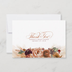 Terracotta Floral Boho Small Thank You