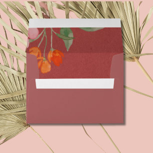 Terracotta Floral Boho Watercolor Envelope
