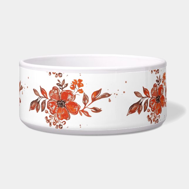Terracotta Floral Bowl (Front)