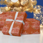 Terracotta Floral Bride & Groom Names Wedding Wrapping Paper<br><div class="desc">Terracotta Floral Bride & Groom Names Wedding Wrapping Paper . It can't get more personalized than this Elegant wrapping paper which has the names of the bride and groom along with the wedding date. cover all your gifts with this wrapping paper. Customize it by changing the names of the bride...</div>