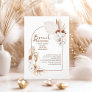 Terracotta Floral Brunch and Bubbly Bridal Shower Invitation