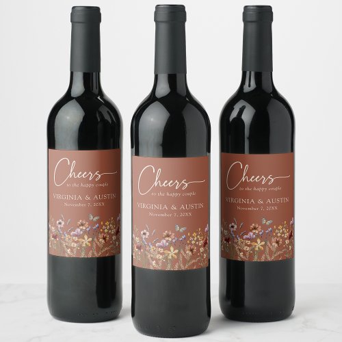 Terracotta Floral Cheers Wedding