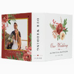 Terracotta Floral Christmas Bough Wedding Album 3 Ring Binder<br><div class="desc">Elegant Terracotta Blush Pink White Floral Christmas Pine Bough Foliage Wedding Photo Album. All the texts are pre-arranged for you to personalize easily and quickly with your own details.</div>