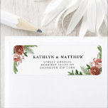 Terracotta Floral Christmas Wedding Return Address Label<br><div class="desc">Elegant Terracotta Blush Pink White Floral Christmas Pine Bough Foliage Winter Wedding Return Address Label. All the texts are pre-arranged for you to personalize easily and quickly with your own details.</div>