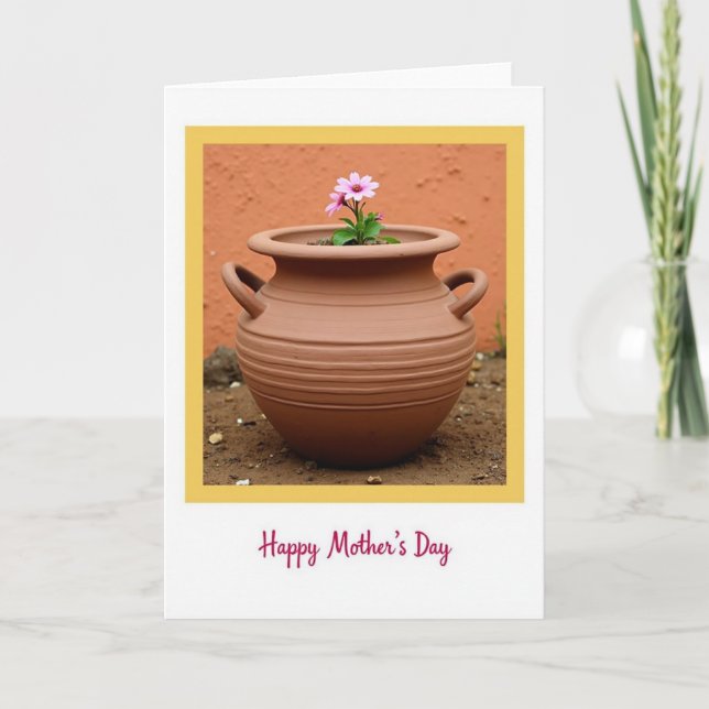 Terracotta Floral Mothers Day Card (Front)