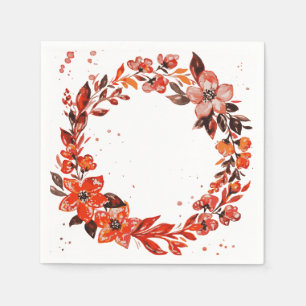 Terracotta Floral Napkins