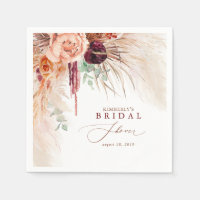 Terracotta Floral Pampas Grass Bridal Shower