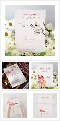 TerraCotta Floral Watercolor Wedding Collection