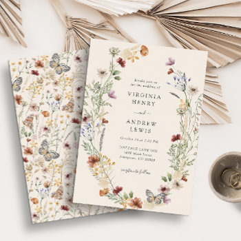 Terracotta Floral Wedding Invitation by The_Painted_Paperie at Zazzle