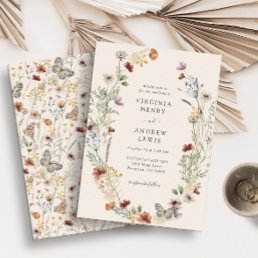 Terracotta Floral Wedding Invitation