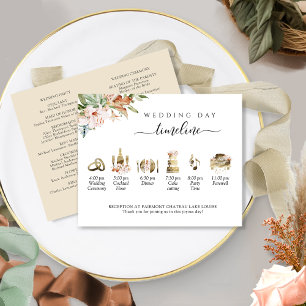 Terracotta Floral Wedding Timeline and Program