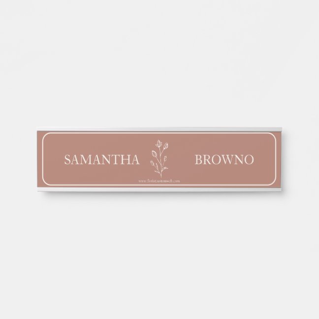 Terracotta Flower Elegant Door Sign