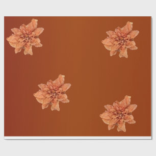 Terracotta Flower Wrapping Paper