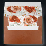 Terracotta Flowers Boho Botanical Wedding Envelope<br><div class="desc">Earthy natural shades - terracotta floral envelopes</div>