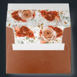 Terracotta Flowers Boho Botanical Wedding Envelope<br><div class="desc">Earthy natural shades - terracotta floral envelopes</div>