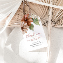 Terracotta Flowers Customized Thank You