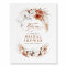 Terracotta Flowers Elegant Boho Welcome Sign