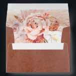 Terracotta Flowers Pampas Grass Elegant Envelope<br><div class="desc">Terracotta flowers watercolor envelopes</div>