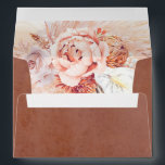 Terracotta Flowers Pampas Grass Elegant Envelope<br><div class="desc">Terracotta flowers watercolor envelopes</div>