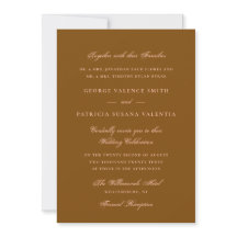Terracotta Formal Calligraphy Elegant Wedding