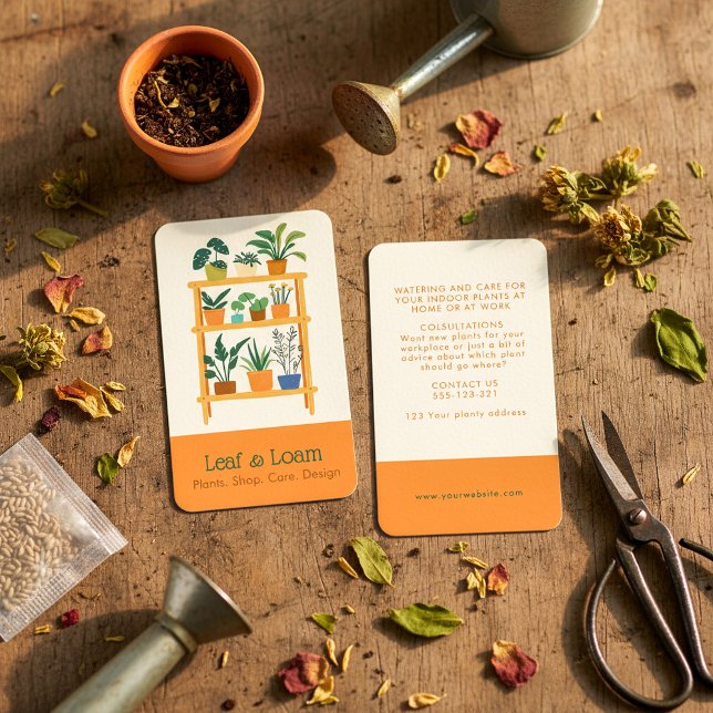 Terracotta fun house Plant display Shelf  Business Card (Terracotta fun House Plant display Shelf Business Card)