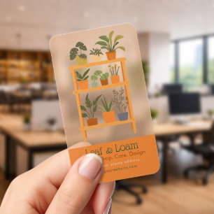 Terracotta fun house Plant display Shelf frosted Clear Business Cards