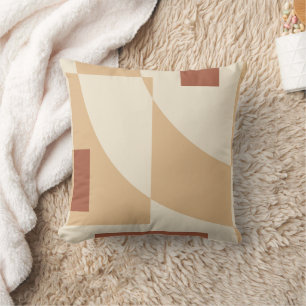 Terracotta geometry part-3 throw pillow