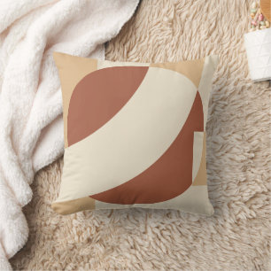 Terracotta geometry part-4 throw pillow