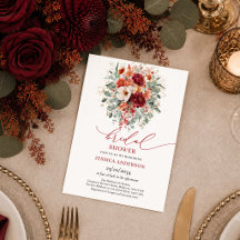 Terracotta Gold Burgundy Floral autumn bridal show