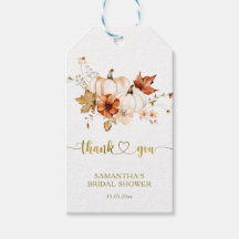 Terracotta Gold Rust Fall Bridal Shower Favor 