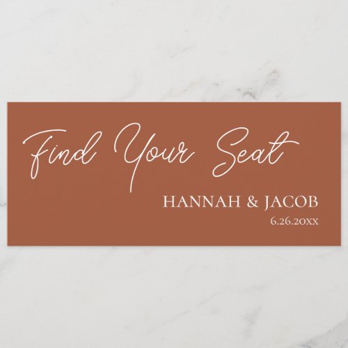 Terracotta Hanging Seating Chart Welcome Header