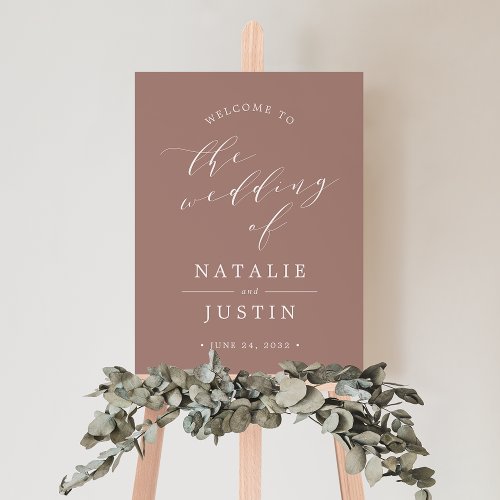 Terracotta Happily Ever After Wedding Welcome Sign